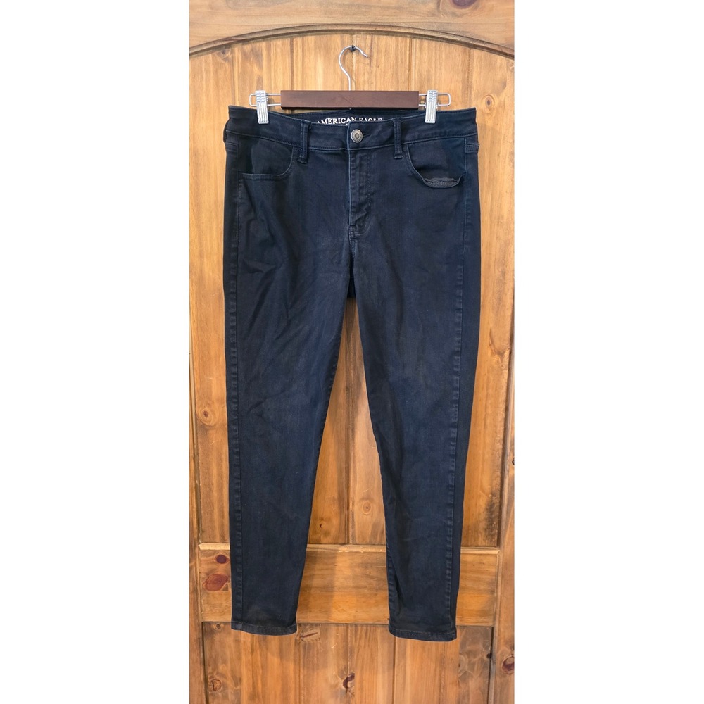 American Eagle Jegging Women 14 Black Excellent Ne(x)t Level Stretch X Denim Pan